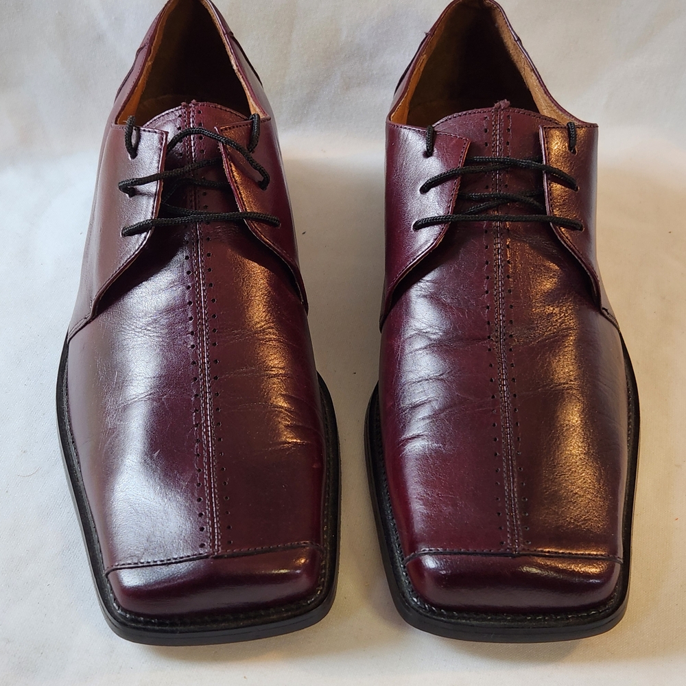 Elegant Burgundy Leather Oxfords